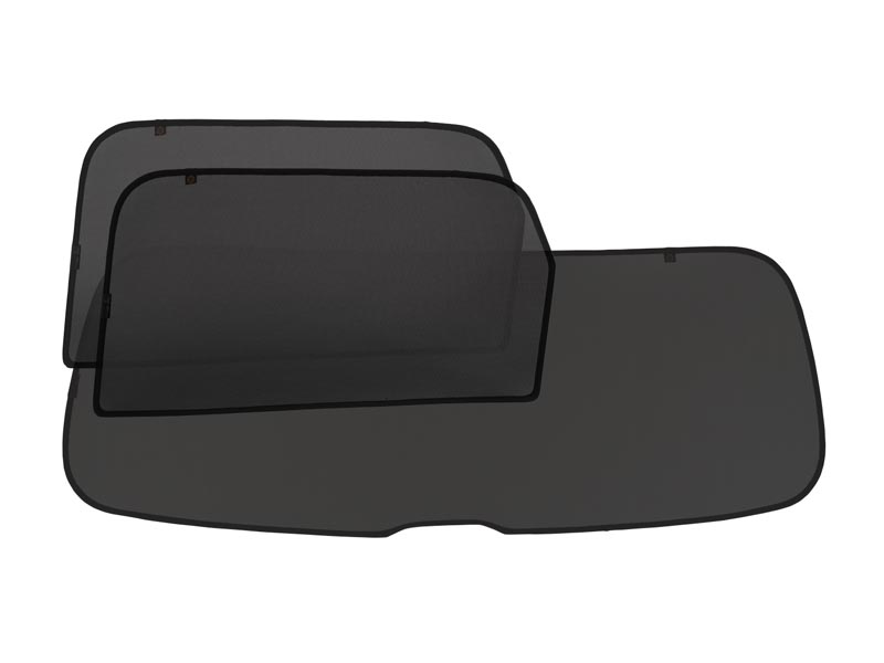 Каркасные автошторки на Smart Forfour (2) (2014-наст.время) Хэтчбек 5 дв Комплект на заднюю полусферу из 3 экранов STANDART