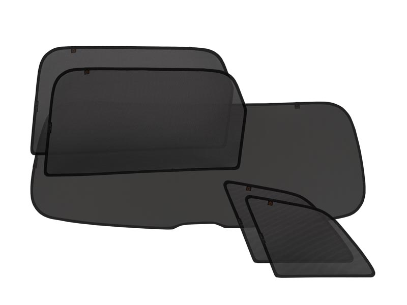 Каркасные автошторки на Pontiac Vibe (2)  (2008-2009) Компактвэн Комплект на заднюю полусферу из 5 экранов STANDART